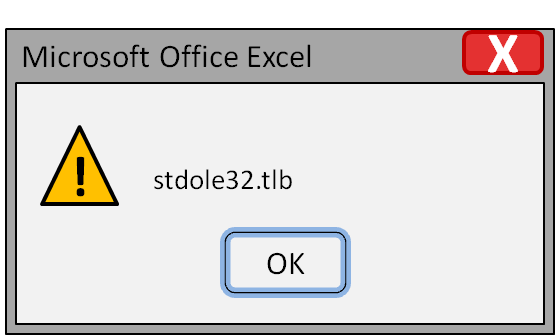 excel error stdole32 tlb 