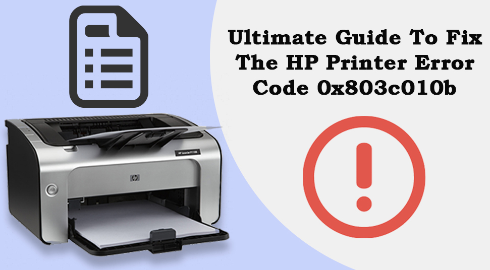 HP printer error code 0x803c010b