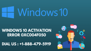 Windows 10 activation error 0xC004F050.