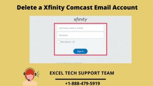 Steps to delete Xfinity Comcast Email Account