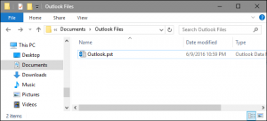 Outlook .pst file