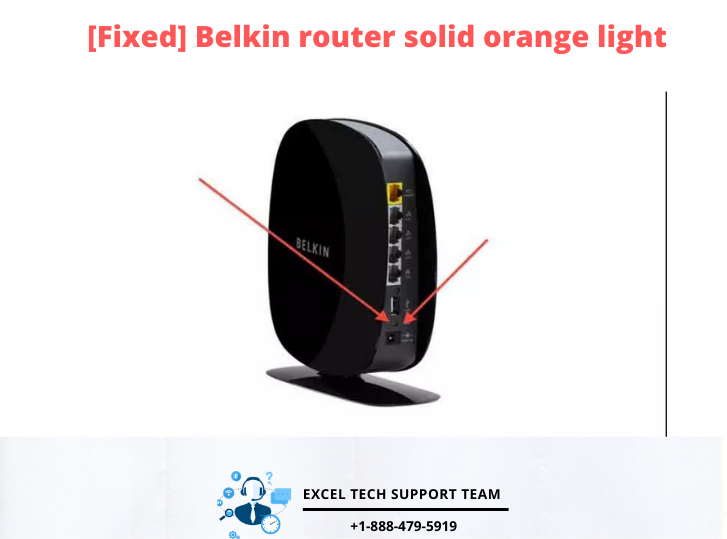 Belkin router solid orange light-Exceltechguru