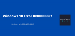 Error 0x00000667 in Windows 10