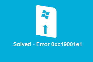 Error 0xc19001e1 in windows 10