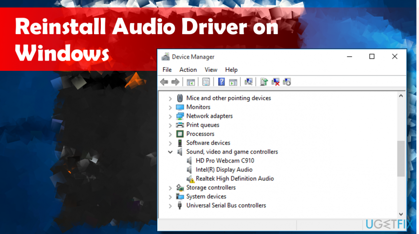 reinstall audio driver